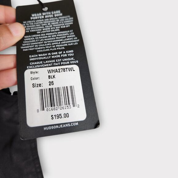 NEW Hudson Womens Cropped Ankle Cargo Pants Black 26 Utility Stretch Casual - Picture 5 of 6